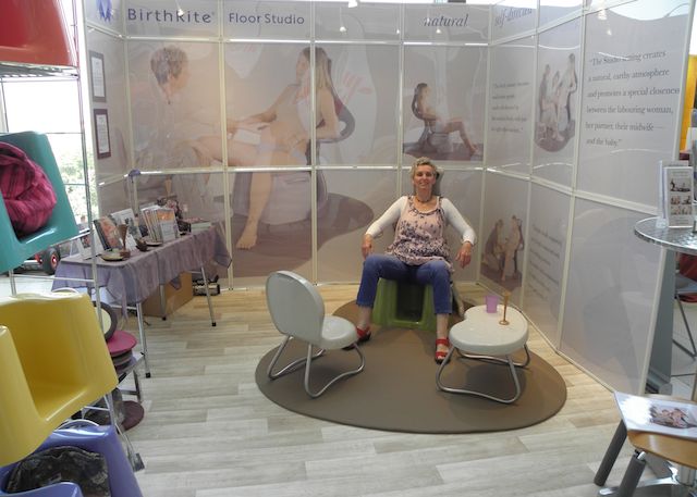Photo of midwives at Prague trade display